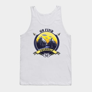 CAMPING QUOTE GO FIND YOURSELF Tank Top